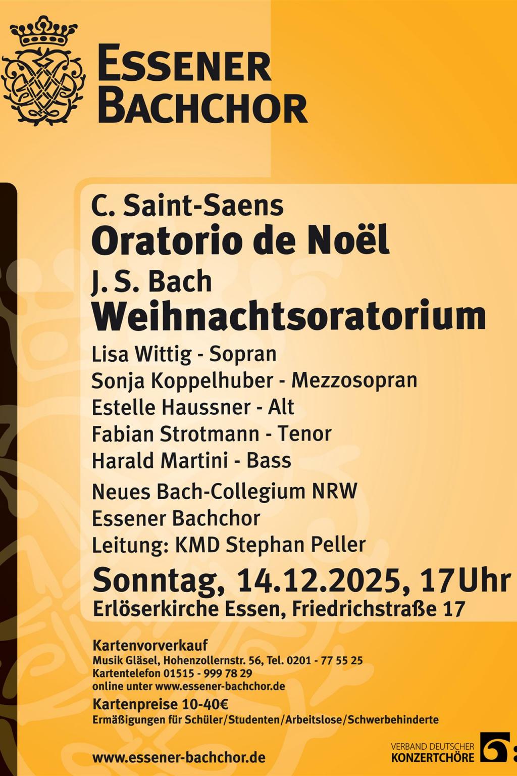 Bachchor Weihnachtskonzert am 14.12.2025