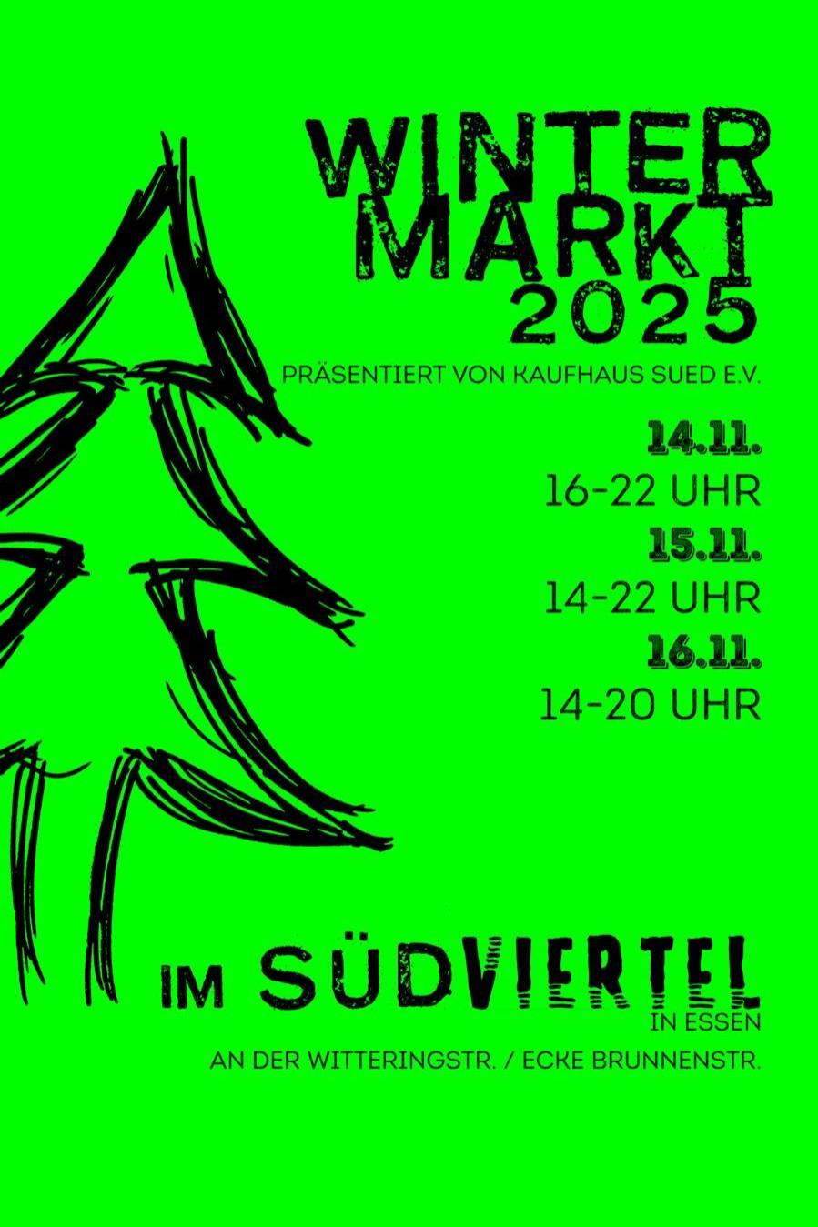 Wintermarkt im Südviertel Essen vom 14.11.bis 16.11.2025