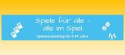 Ankündigung der Veranstaltung Spiele für alle - alle im Spiel, die einmal im Monat samstags stattfindet